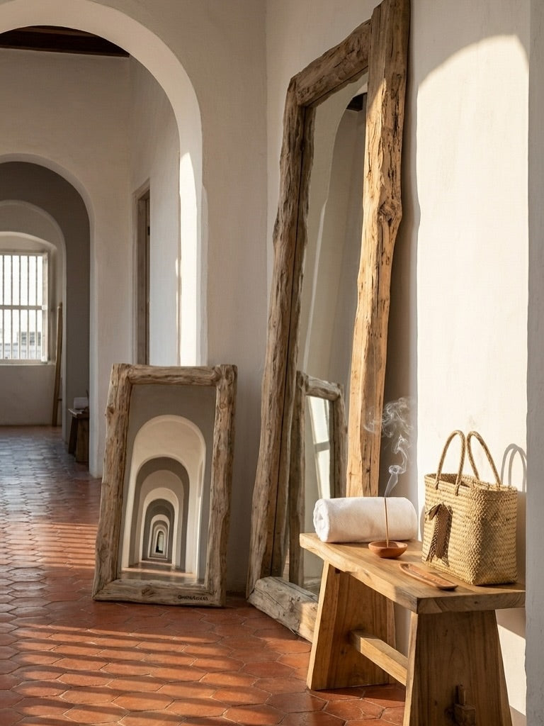 Espejo Portal en madera maciza, Beta Lab Medellín