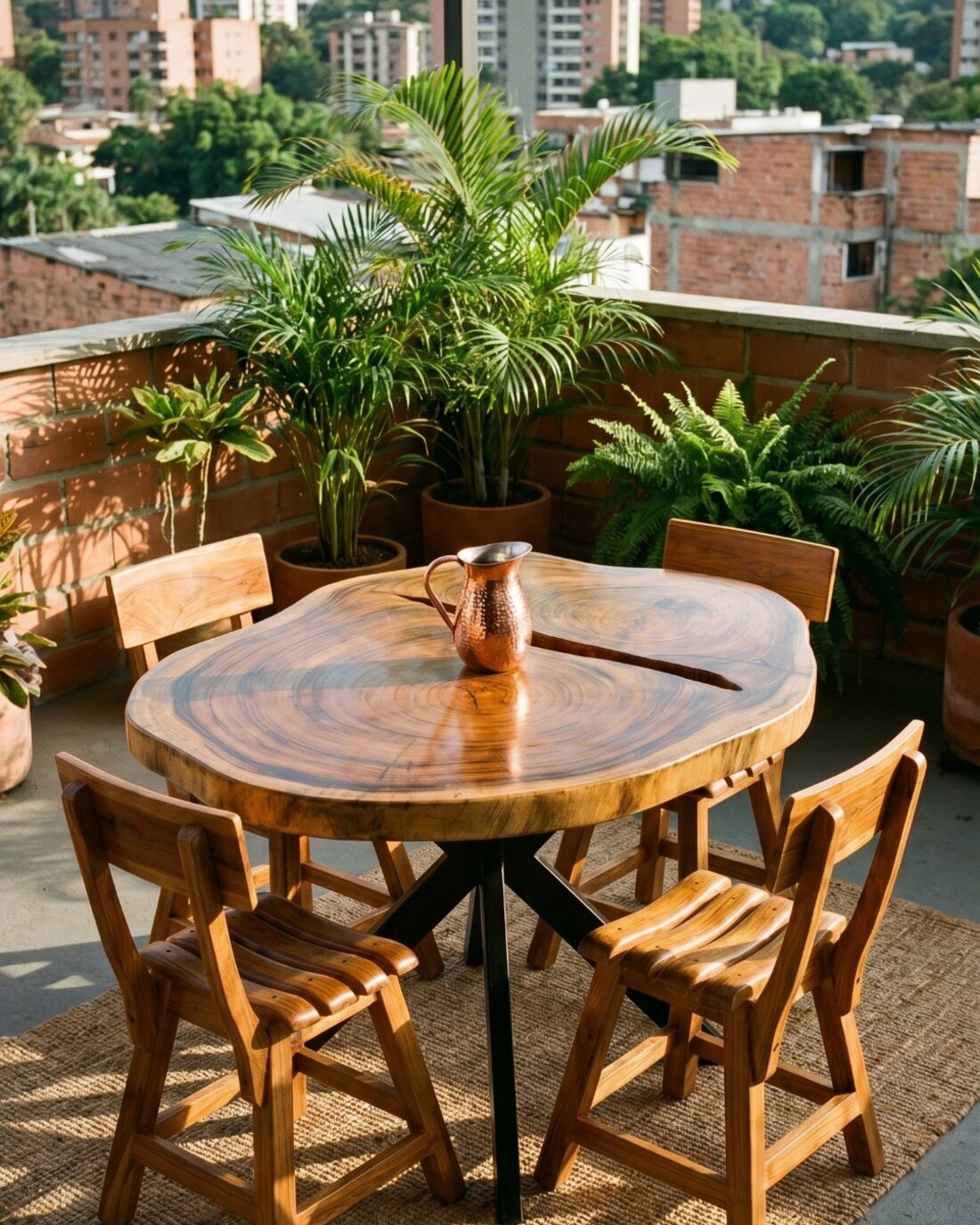 Comedor Beta Lab en una terraza
